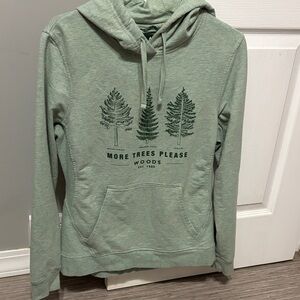 Woods Green 'More Trees Please' Tree Graphic Hoodie Small